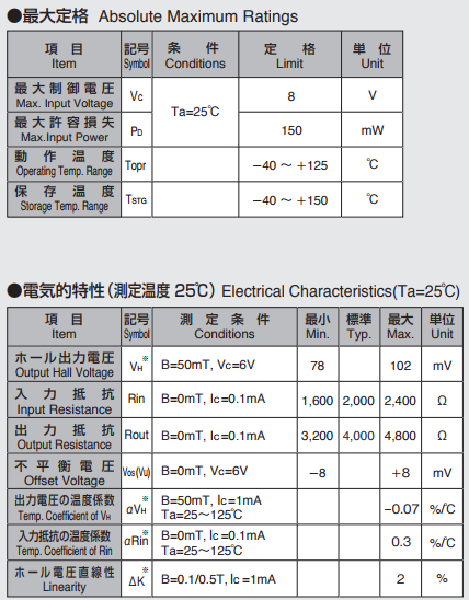 AKM旭化成HG-0714霍尔元件