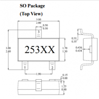 台湾MST美加MH253固态开关高温霍尔元件