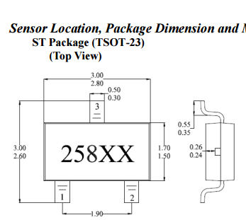 台湾MST美加MH258-α浮动仪表全极性霍尔元件