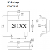 台湾MST美加MH281电流限制单极效应霍尔元件