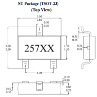 ​台湾MST美加MH257平板电脑单极霍尔元件