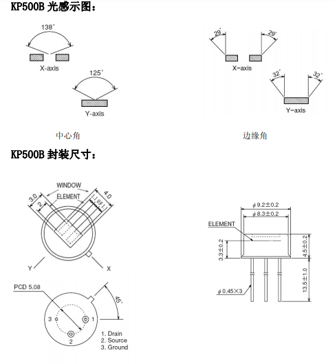 NICERA尼塞拉KP500B-P热释电红外线传感器