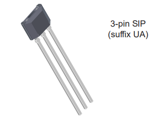 Allegro APS12800两线平面霍尔效应传感器ic元件具有自行诊断功能